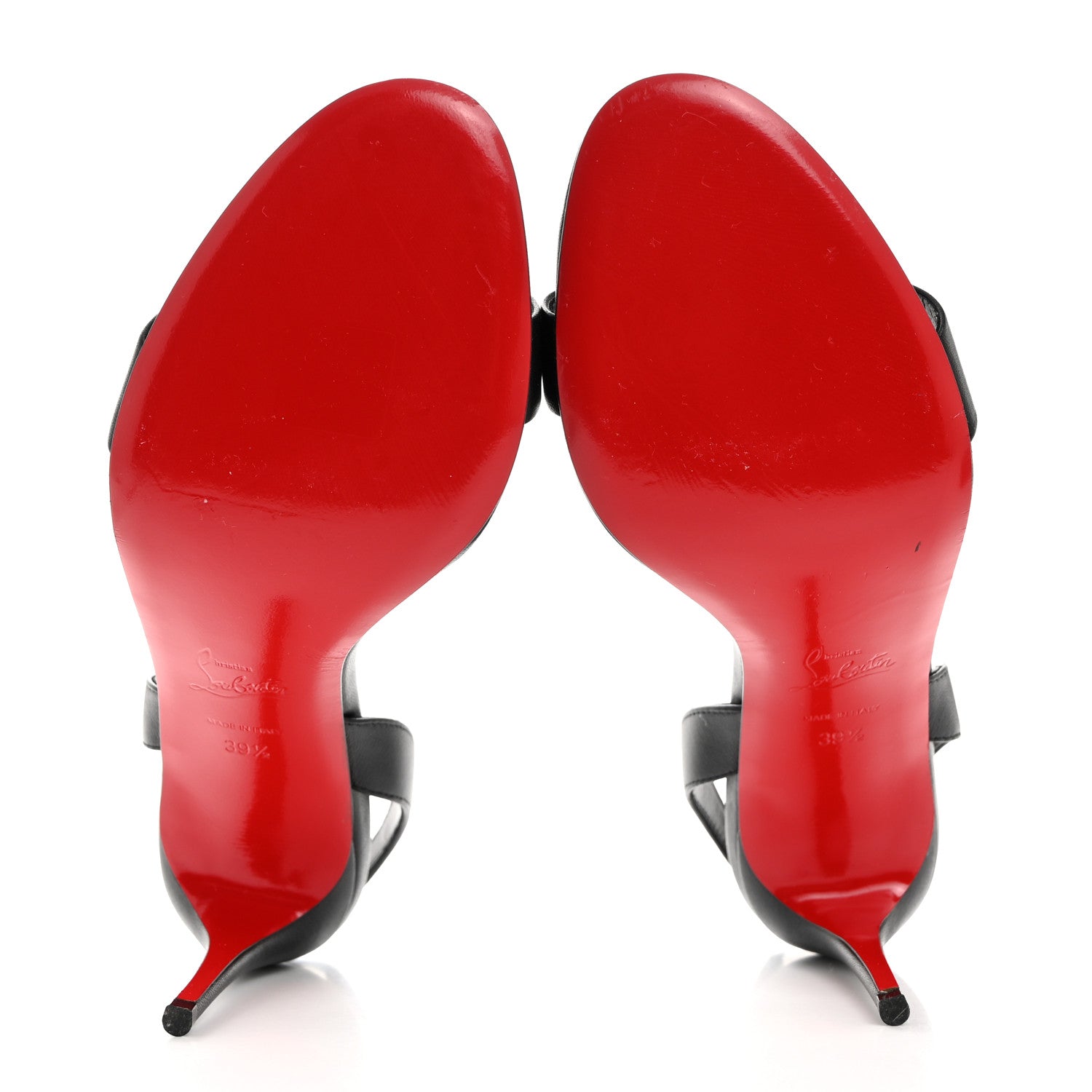 Christian Louboutin Calfskin O Marylin 85 Slingback Sandal Heels 39.5 Black 5 of 8