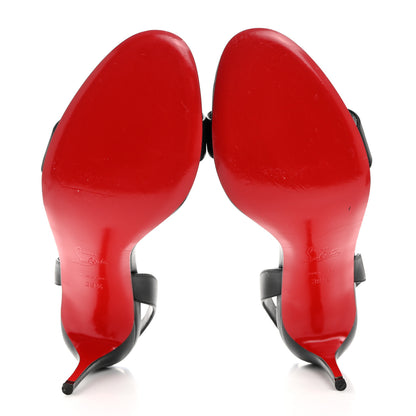 Christian Louboutin Calfskin O Marylin 85 Slingback Sandal Heels 39.5 Black 5 of 8