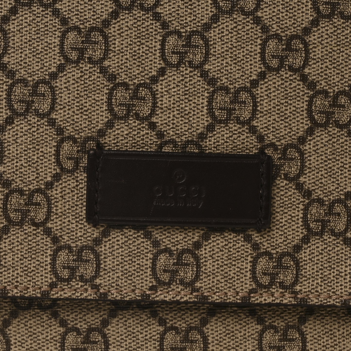 GG Plus Monogram Messenger Diaper Bag Dark Brown