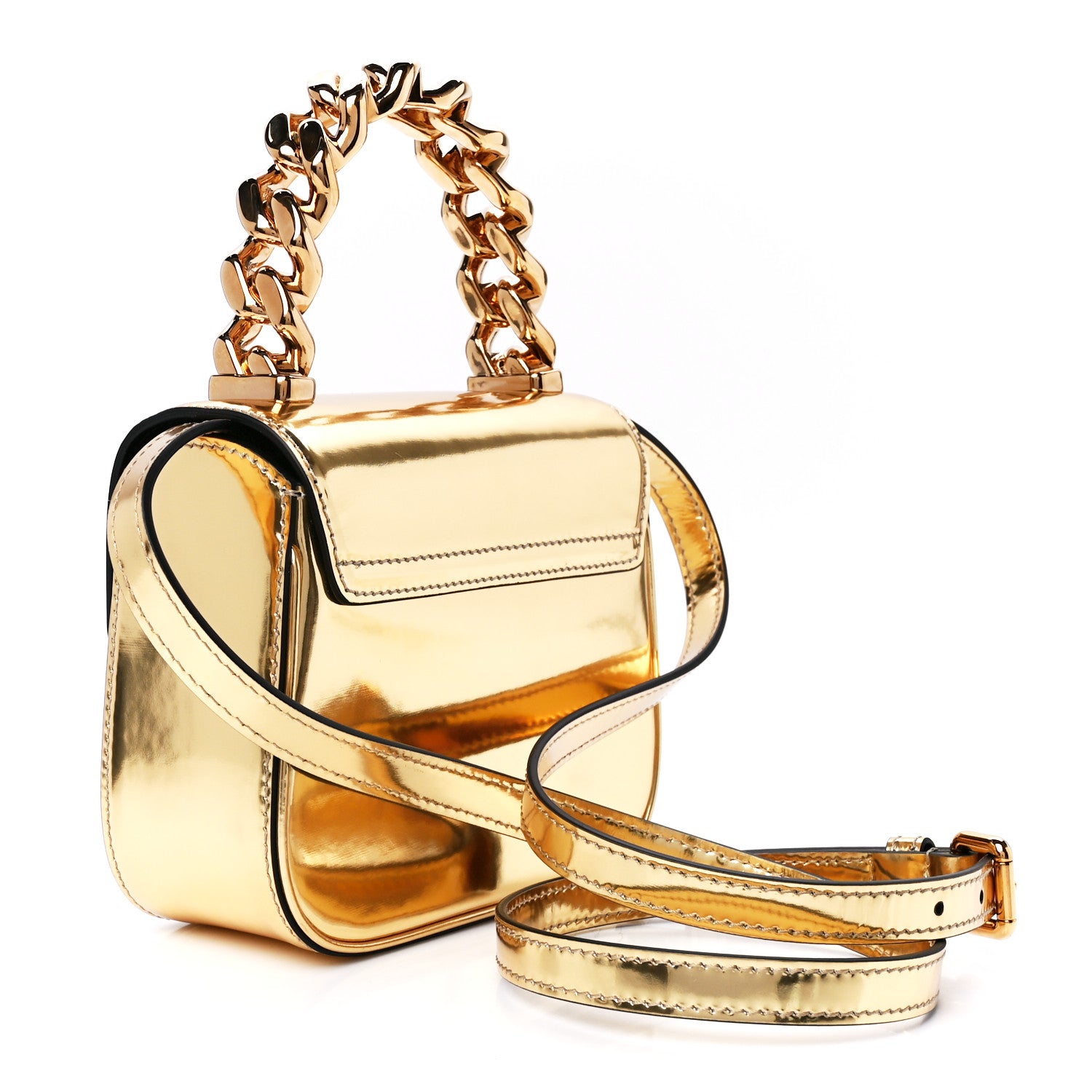 Versace Metallic Calfskin Mini La Medusa Bag Gold 3 of 11
