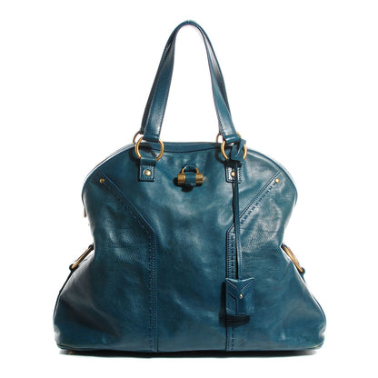 Saint Laurent Calfskin Oversized Muse Turquoise 1 of 9