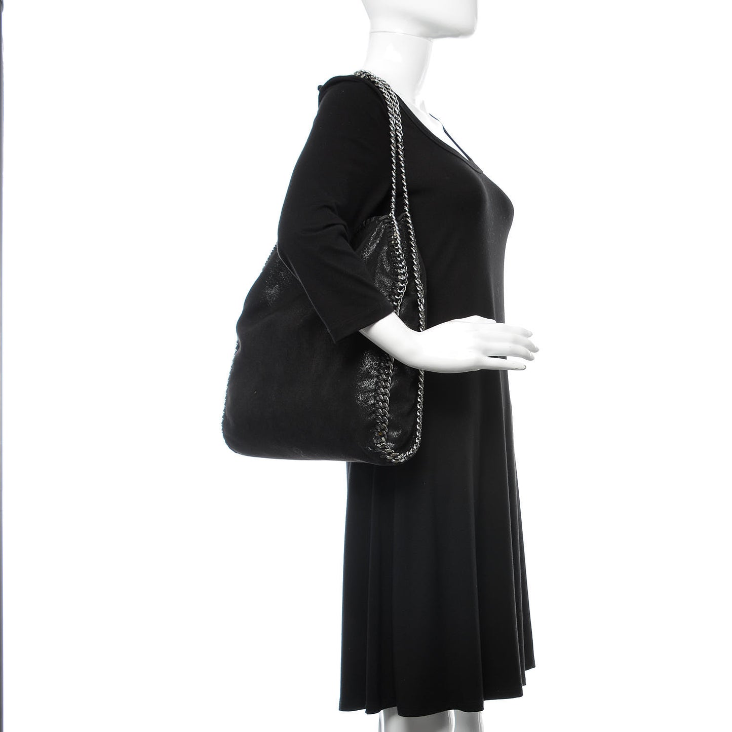 Shaggy Deer Small Falabella Tote Black