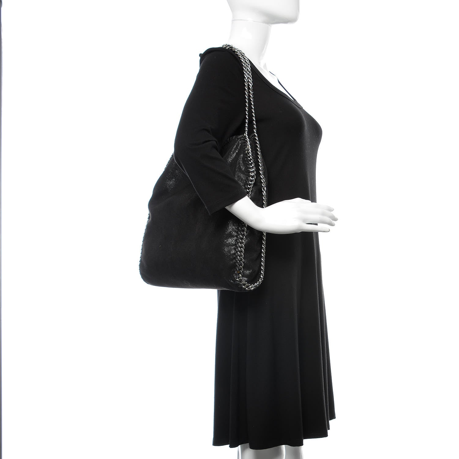 Stella McCartney Shaggy Deer Small Falabella Tote Black 2 of 8