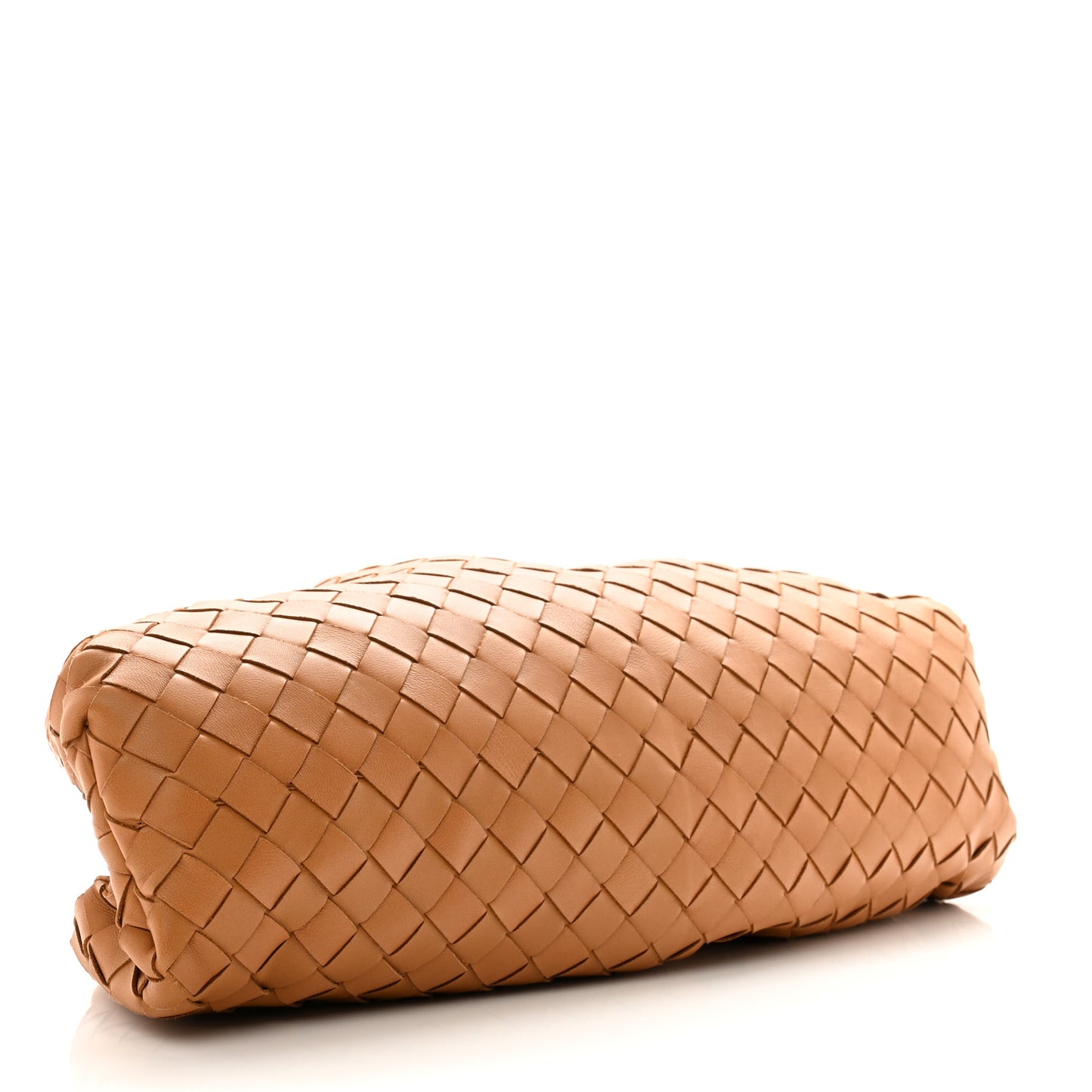 Nappa Maxi Intrecciato The Pouch Oversized Clutch Caramel