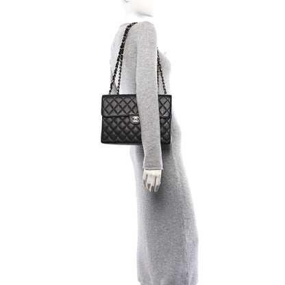 Chanel Caviar Jumbo Single Flap Black 2 of 10