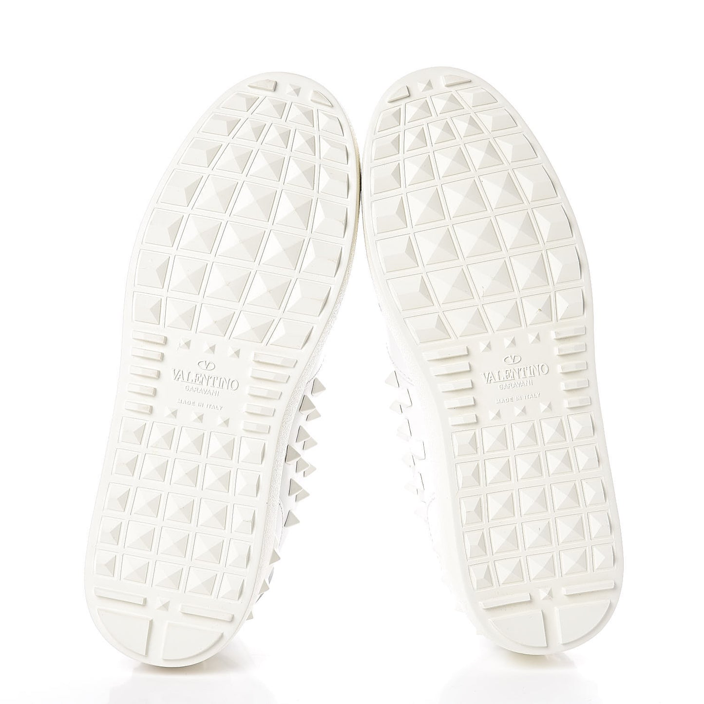 Calfskin Rock Be Low Top Sneakers 36 White