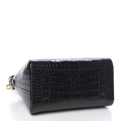 Givenchy Calfskin Crocodile Embossed Small Antigona Black 4 of 10