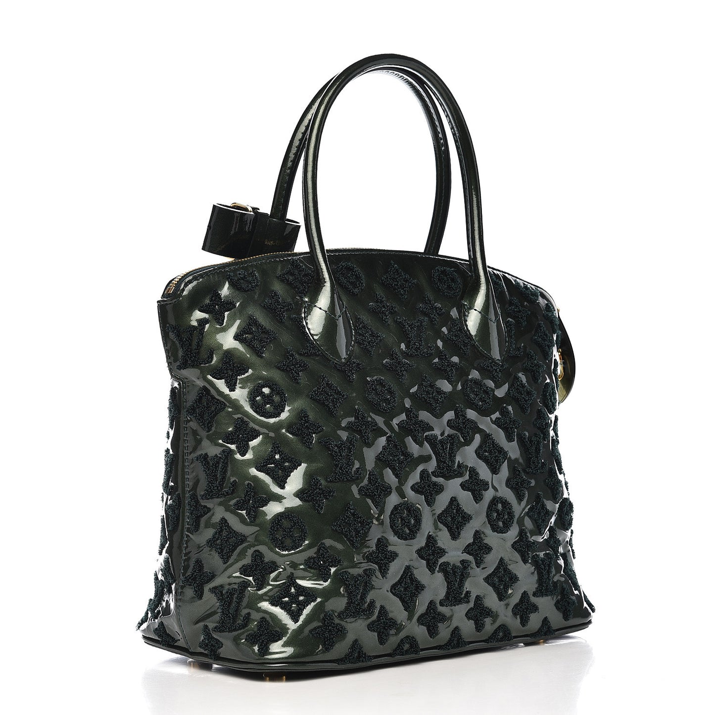 Patent Lambskin Fascination Lockit Vert Fonce