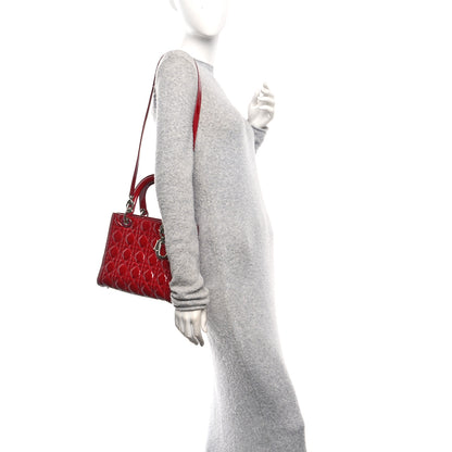 Christian Dior Patent Cannage Medium Lady Dior Red 2 of 11