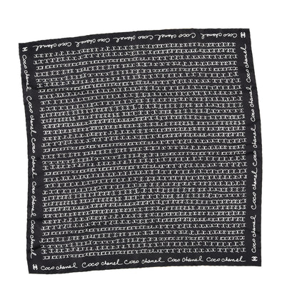 Chanel Silk CC Twilly Hair Tie Black White 2 of 6