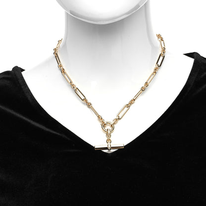 David Yurman 18K Yellow Gold Diamond Lexington Chain Toggle Necklace 2 of 7