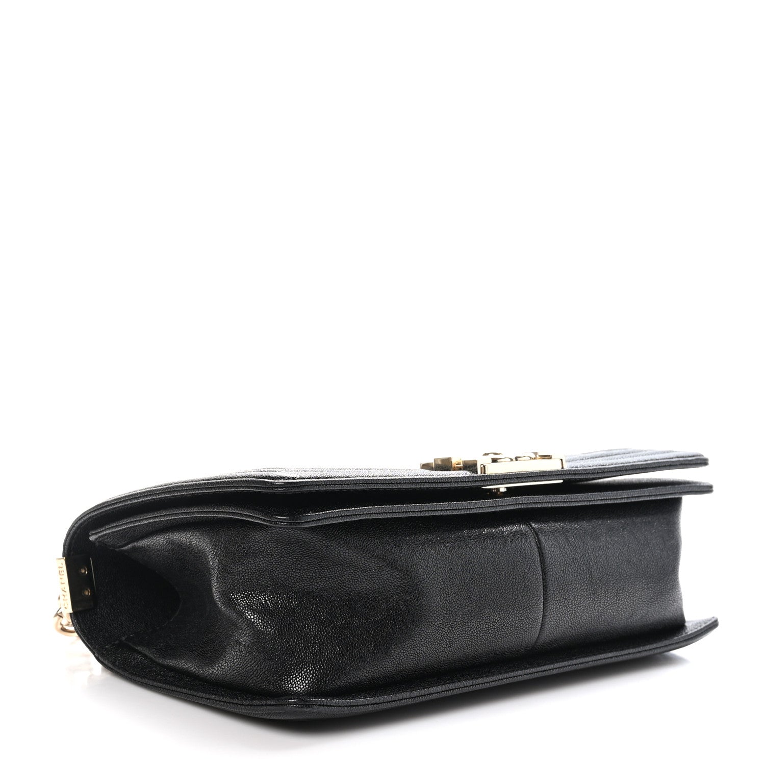 Chanel Caviar Chevron Quilted Medium Boy Flap Black 4 of 10