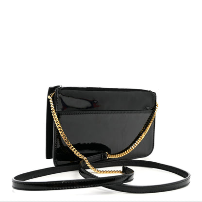 Saint Laurent Patent Monogram Phone Holder Crossbody Black 3 of 11