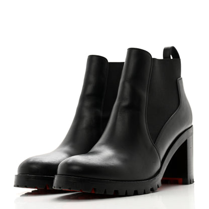 Christian Louboutin Calfskin Marchacroche 70 Chelsea Boots 37.5 Black 3 of 10