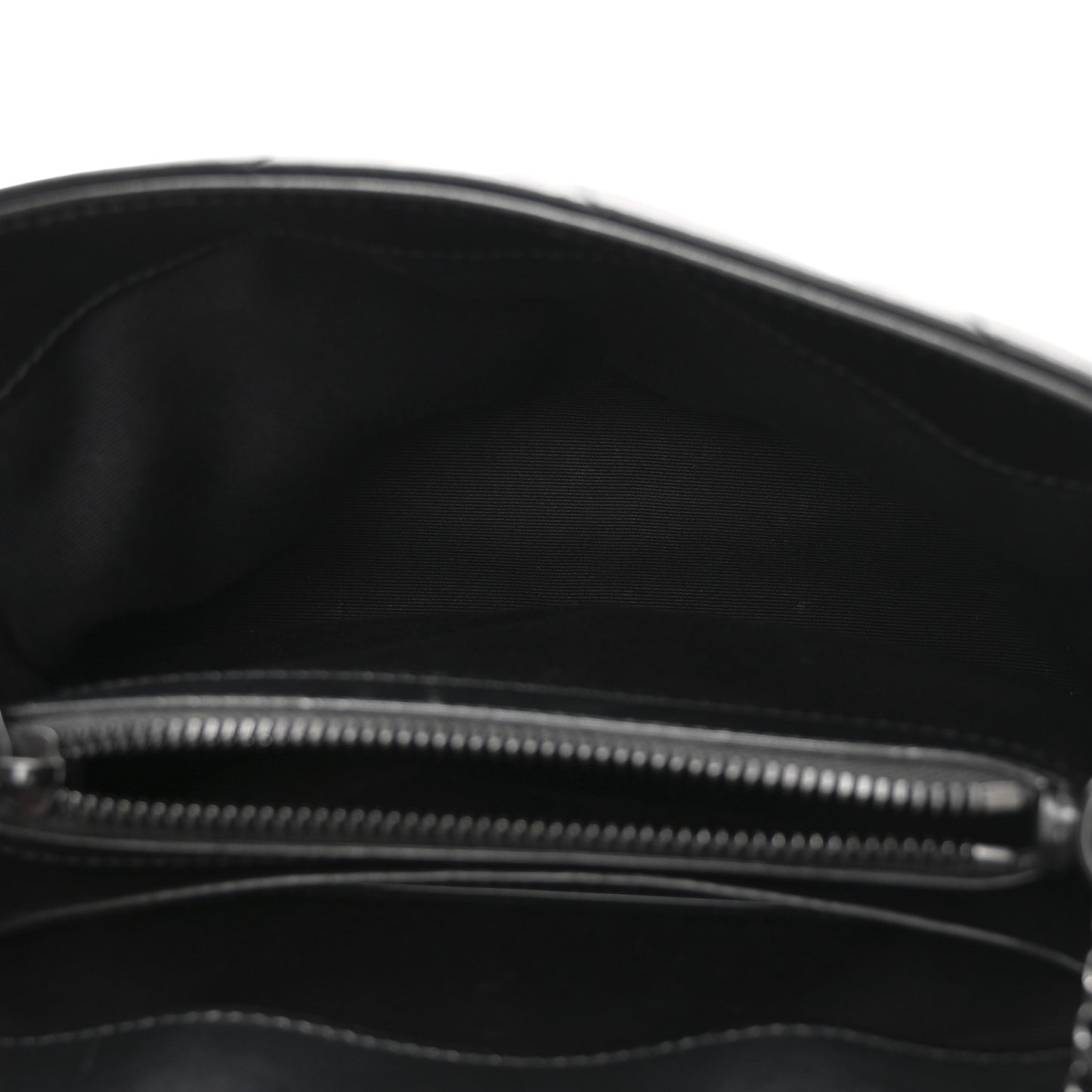 Calfskin Y Quilted Monogram Monochrome Small Loulou Chain Satchel Black