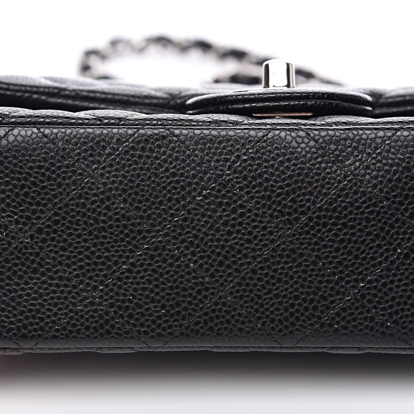 Caviar Quilted Mini Rectangular Flap Black