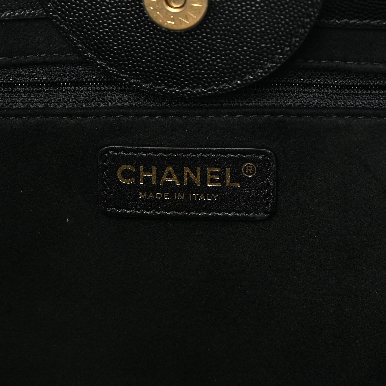 Chanel Caviar Medium Studded Deauville Tote Black 6 of 13