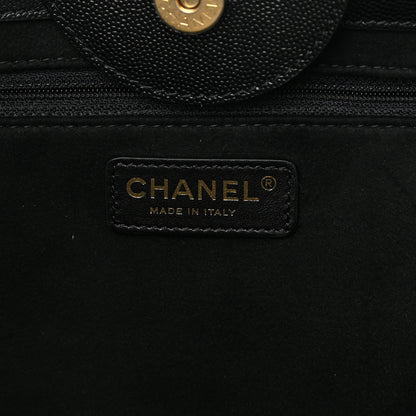 Chanel Caviar Medium Studded Deauville Tote Black 6 of 13