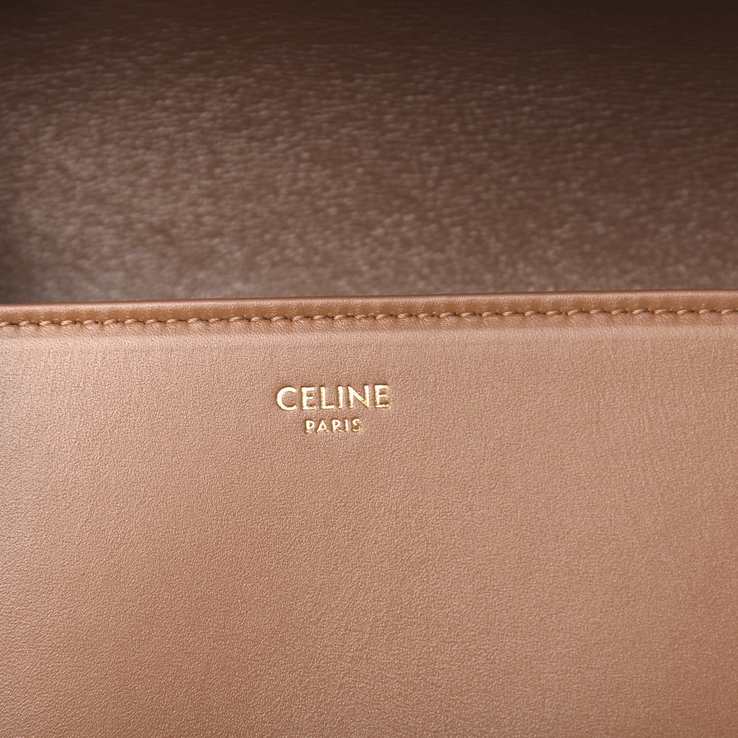Shiny Calfskin Medium Tassel Bag Caramel