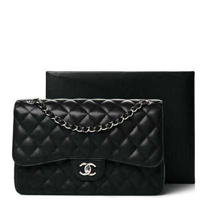 Chanel Caviar Quilted Jumbo Double Flap Black 10 of 10