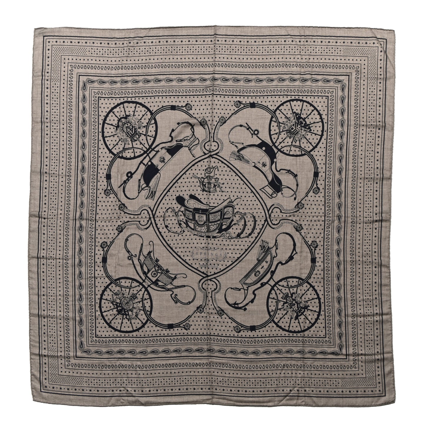 Cashmere Silk Stole Springs Bandana Shawl 140 Naturel Marine