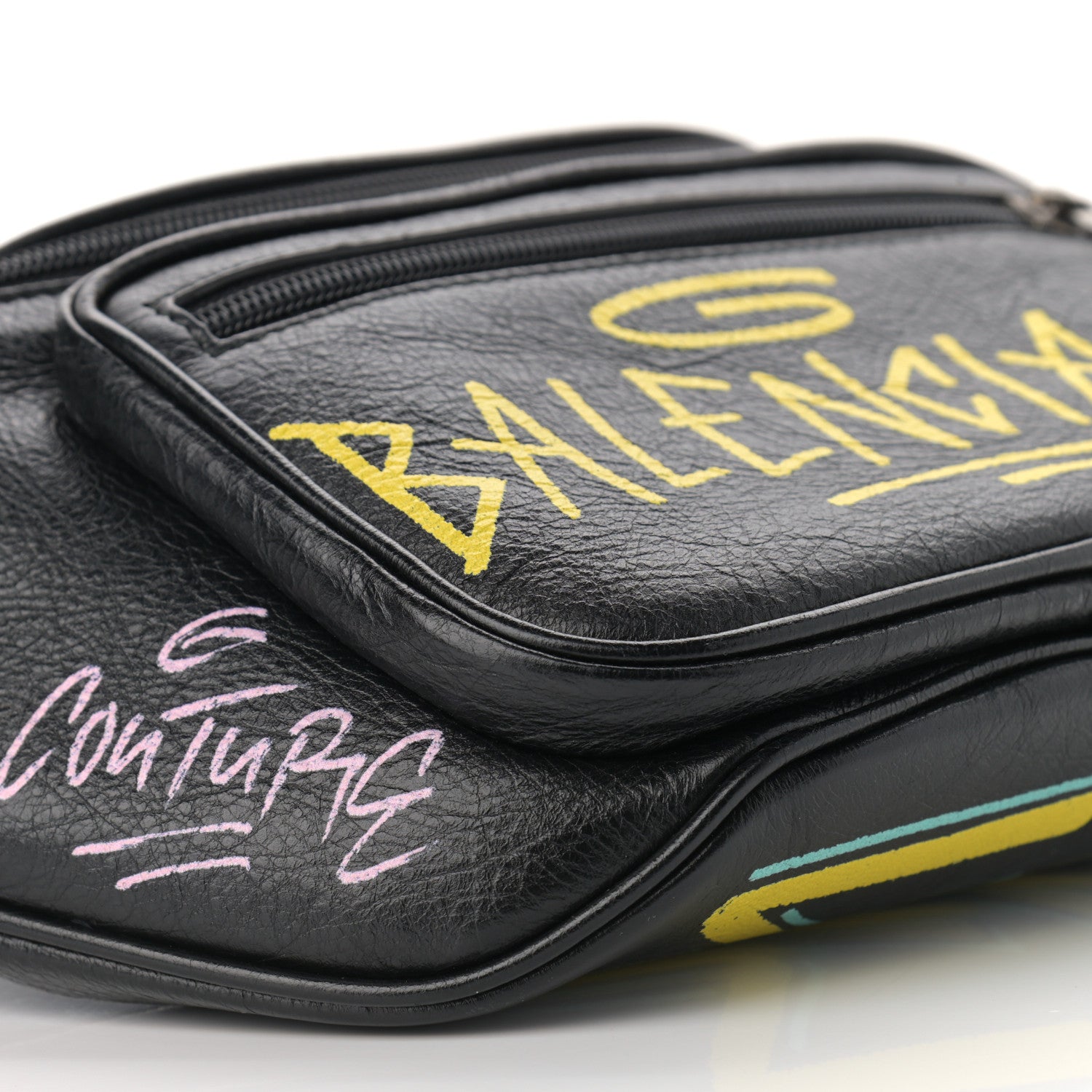 Balenciaga Agneau Arena Graffiti All Over Explorer Belt Bag Black Multicolor 9 of 10