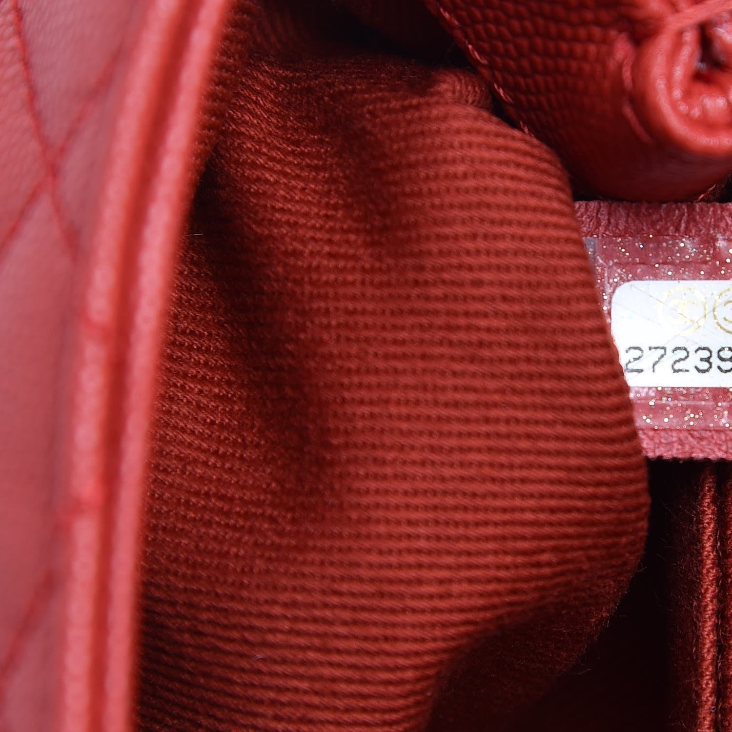 Chanel Caviar Quilted Mini Coco Handle Flap Red 7 of 9