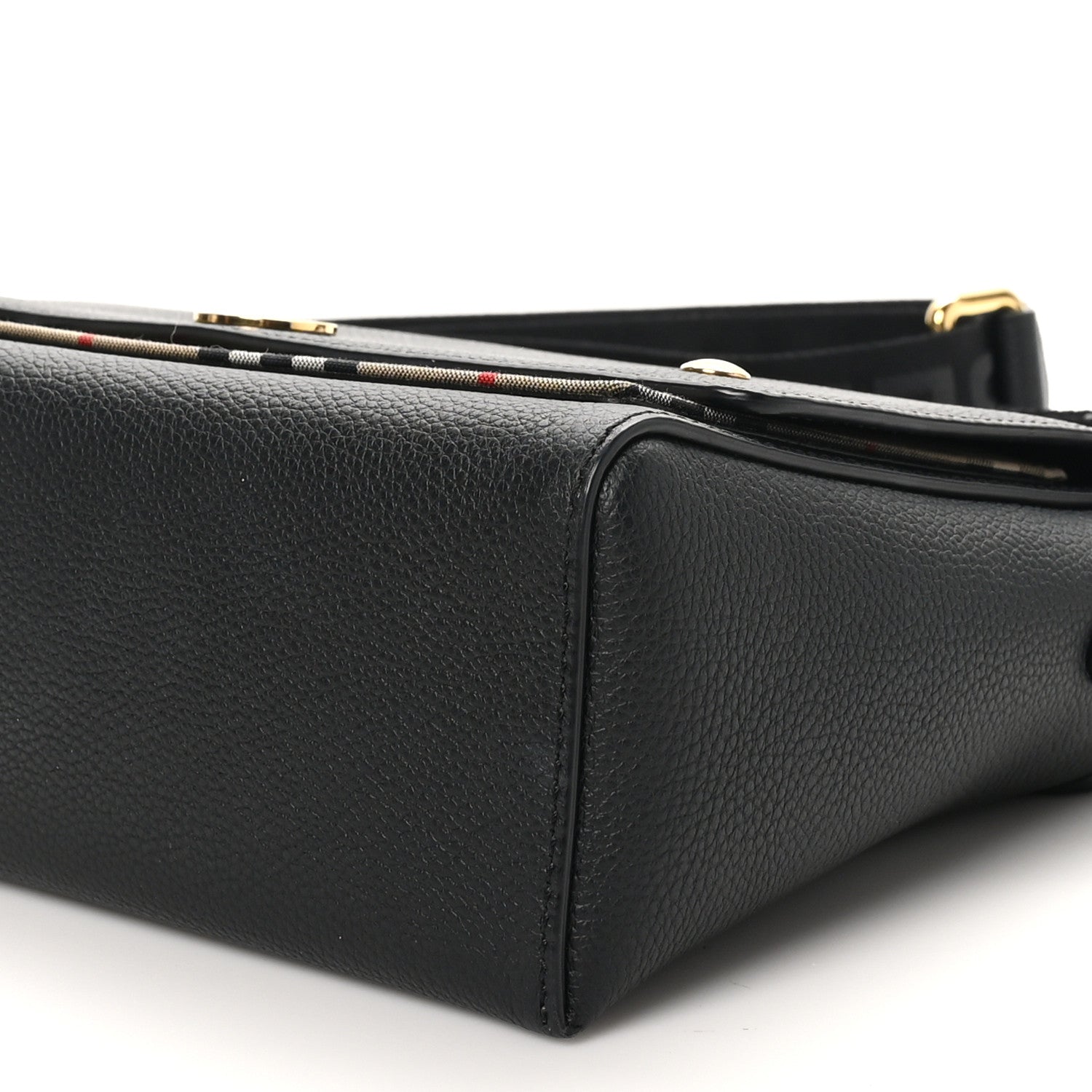 Burberry Grainy Calfskin Vintage Check Note Crossbody Bag Black 9 of 9