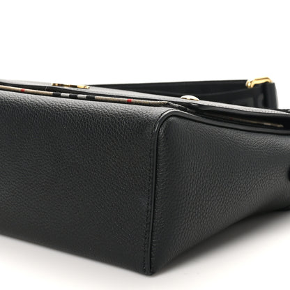 Burberry Grainy Calfskin Vintage Check Note Crossbody Bag Black 9 of 9