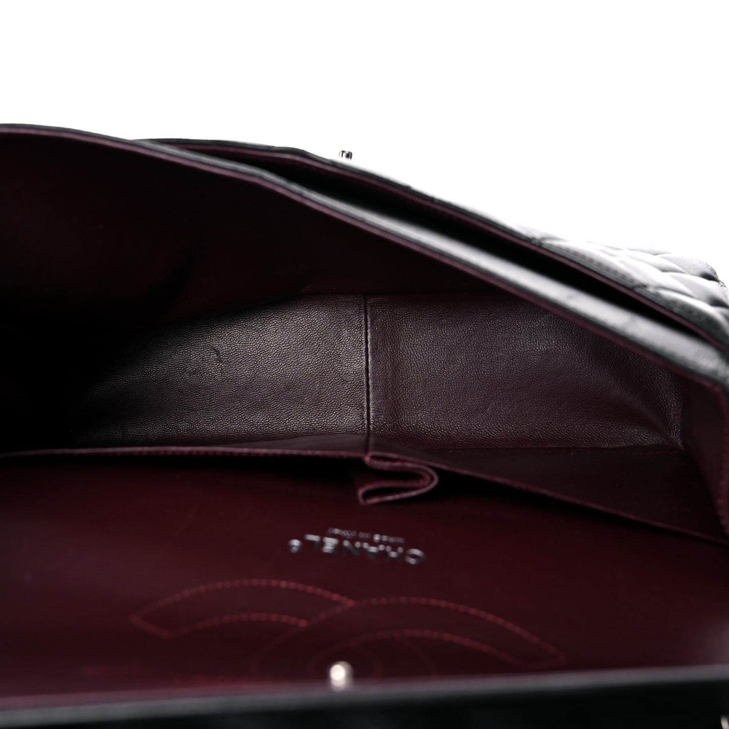 Lambskin Quilted Jumbo Double Flap Black