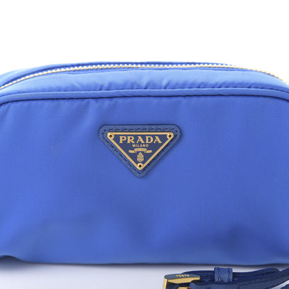 Prada Tessuto Nylon Saffiano Wristlet Azzurro 9 of 10