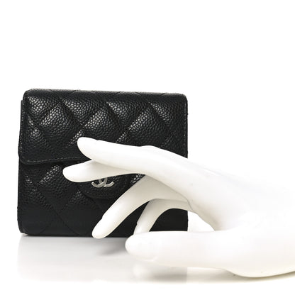 Chanel Caviar Quilted Compact Flap Wallet Black 2 of 9