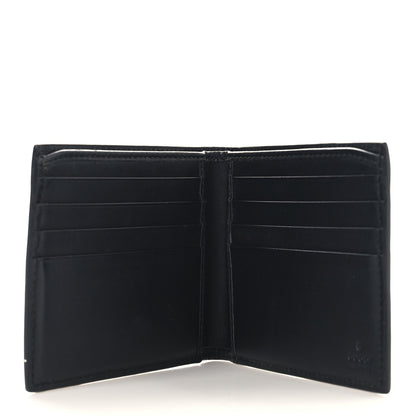 Gucci GG Supreme Monogram Selleria Calfskin Tiger Nice Bi-Fold Wallet Beige Ebony Multicolor Black 5 of 7