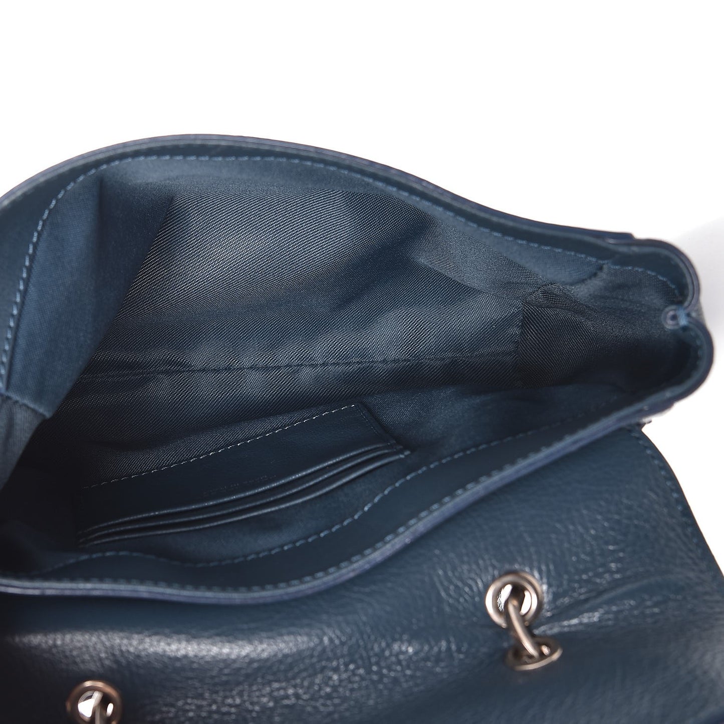Glazed Calfskin Mini 1984 Top Handle Satchel Bag Nautical Blue