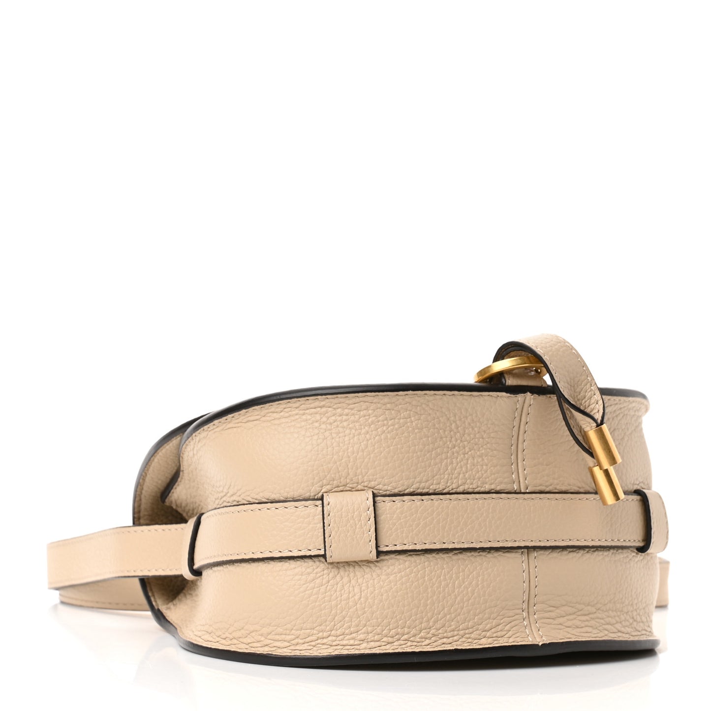Calfskin Mini Marcie Round Crossbody Bag Root Beige
