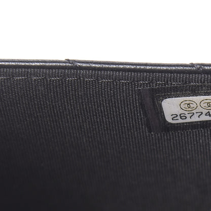Chanel Lambskin Chevron Quilted Trendy CC Wallet On Chain WOC Black 8 of 15