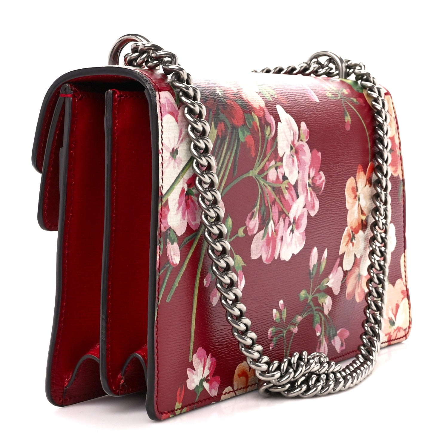 Gucci Calfskin Blooms Print Small Dionysus Shoulder Bag Romantic Cherry Multicolor 2 of 12