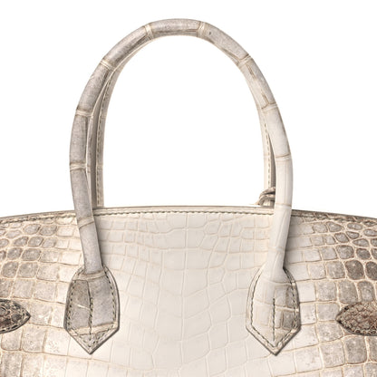 Hermes Matte Niloticus Crocodile Himalaya Birkin 30 Blanc 16 of 17