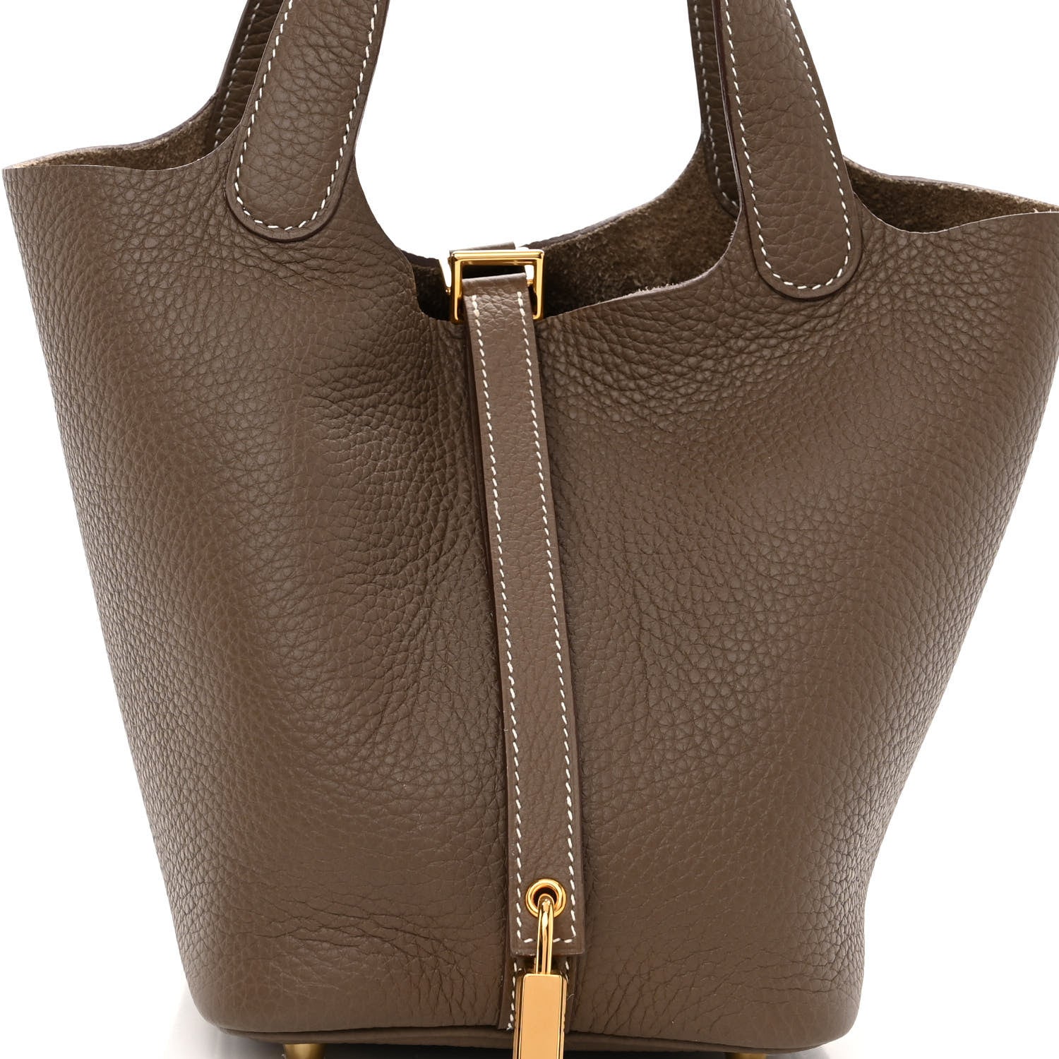 Hermes Taurillon Clemence Picotin Lock 18 PM Etoupe 7 of 10
