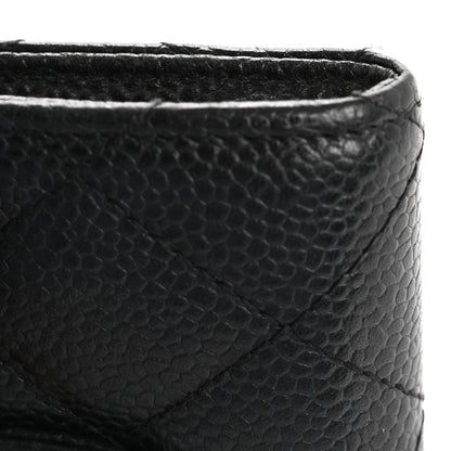 Chanel Caviar Quilted Flap Card Holder Wallet Black 9 of 12