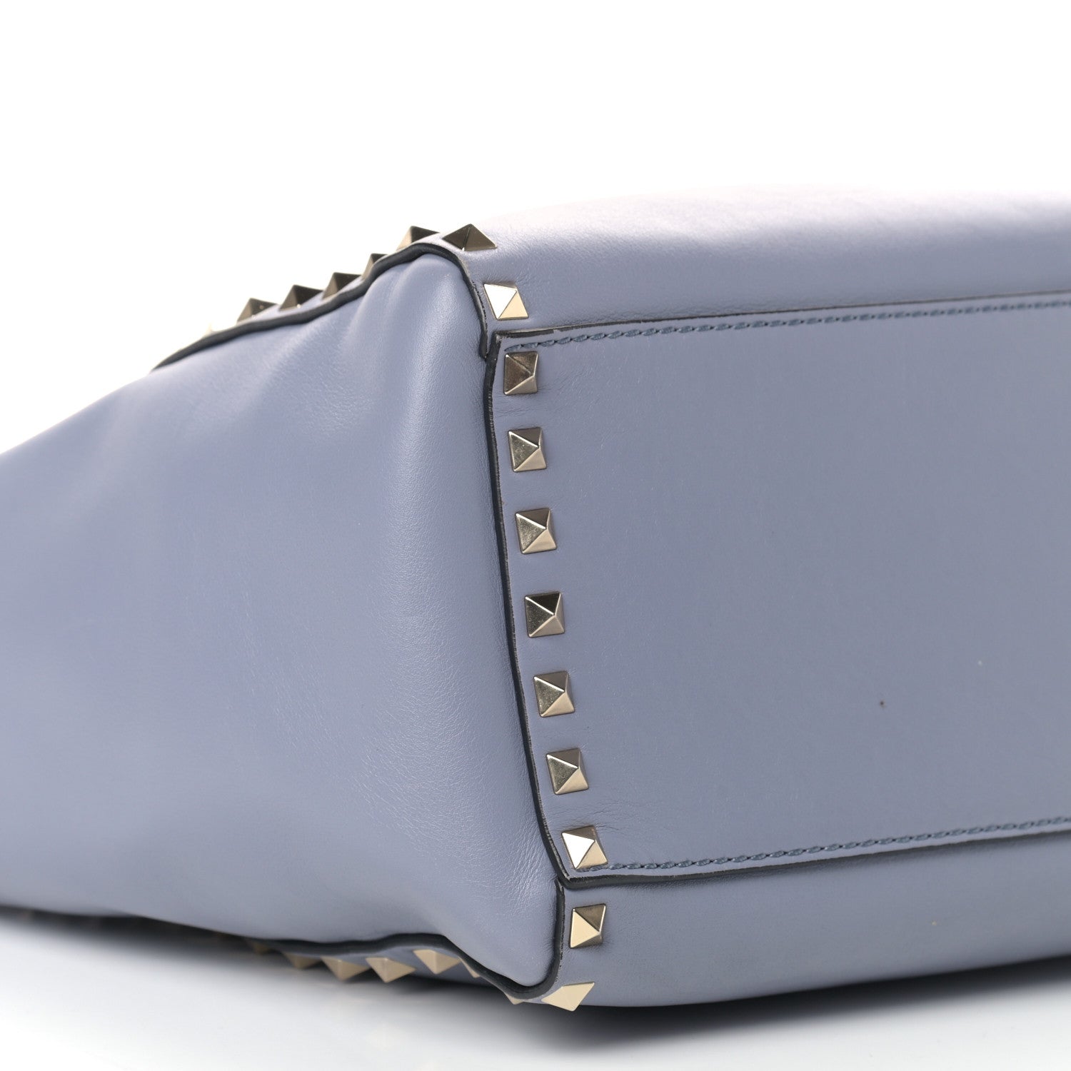 Valentino Garavani Vitello Rockstud Double Handle Tote London Stone 7 of 13