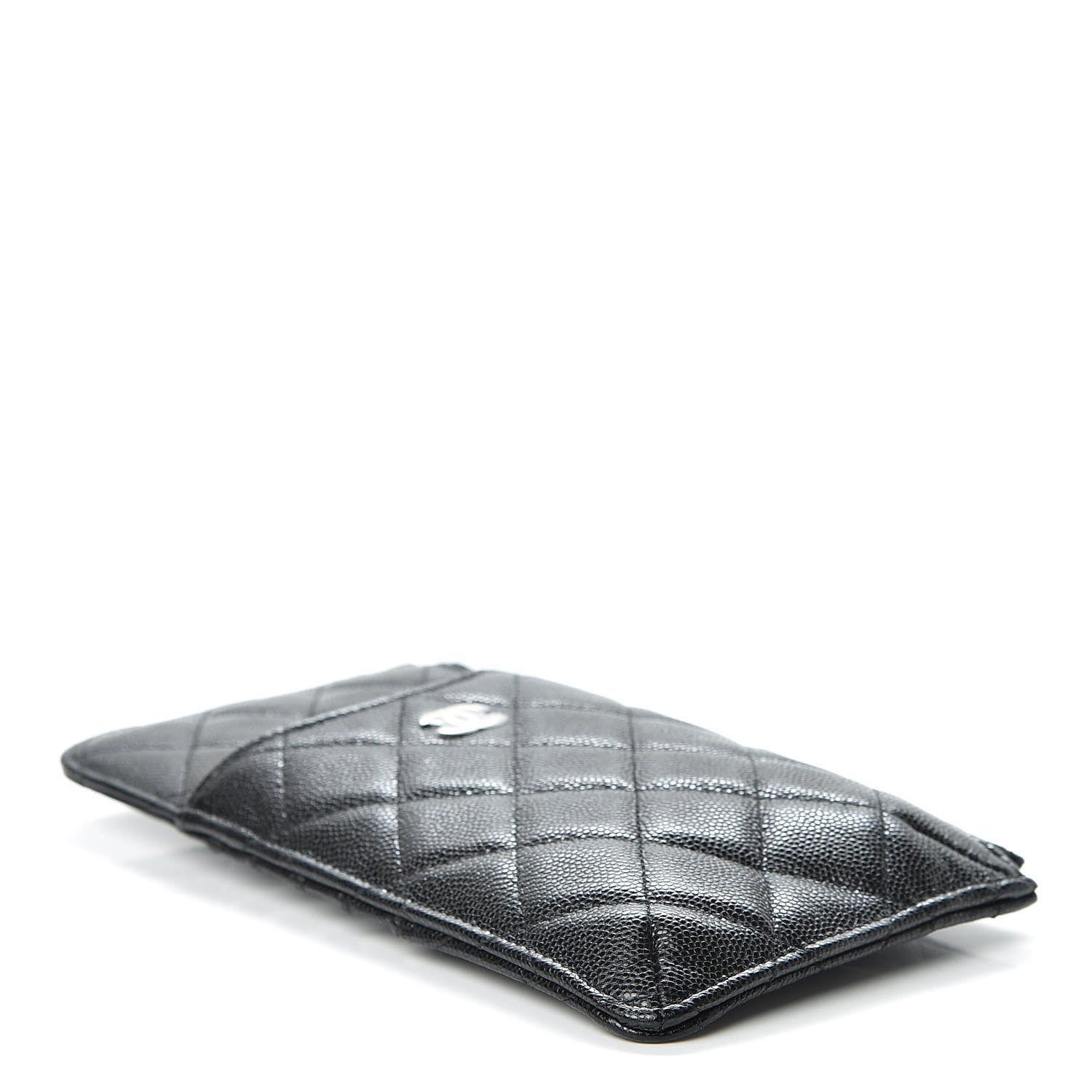 Chanel Caviar Quilted Classic Flat Wallet Pouch Black 4 of 8