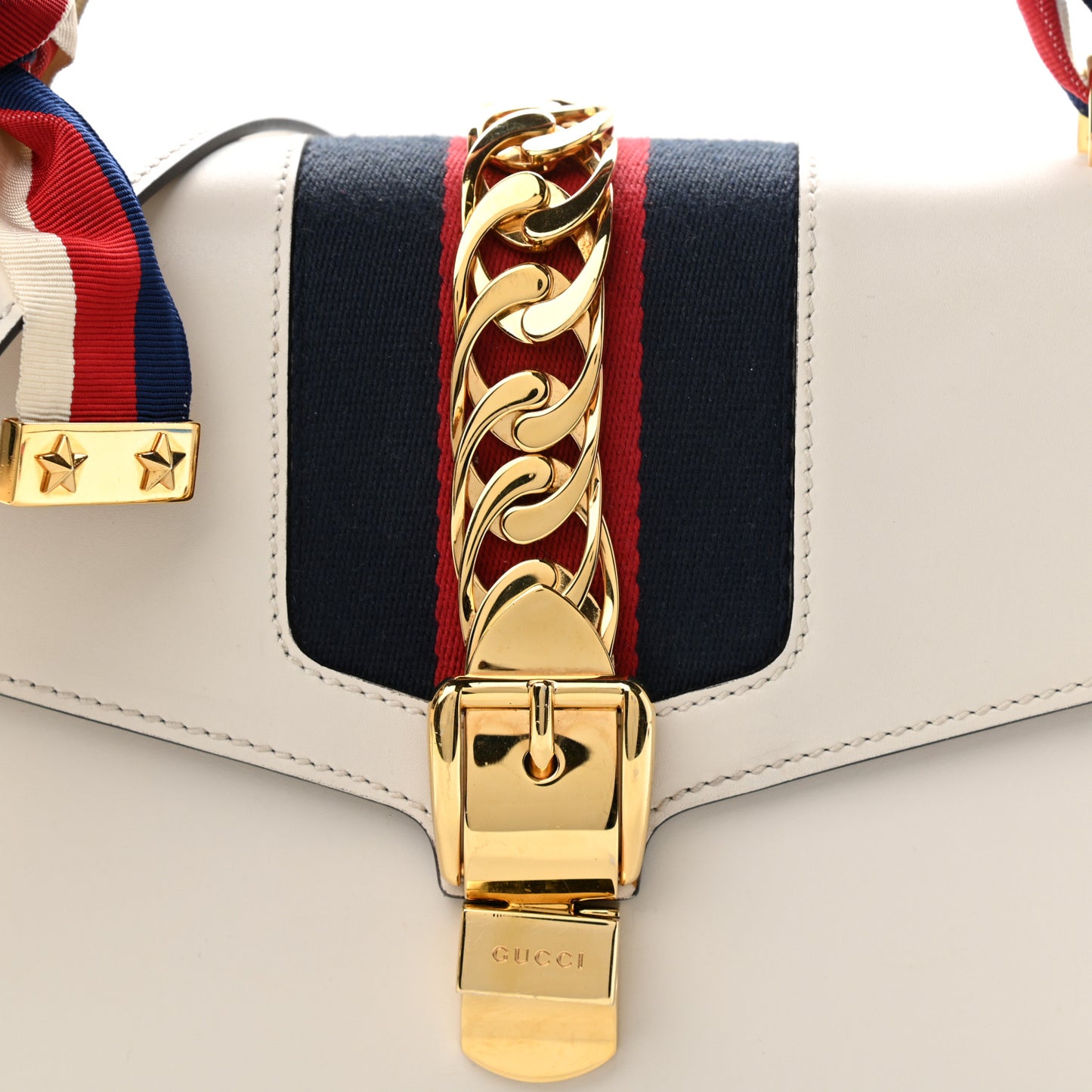 Calfskin Small Sylvie Shoulder Bag Off White