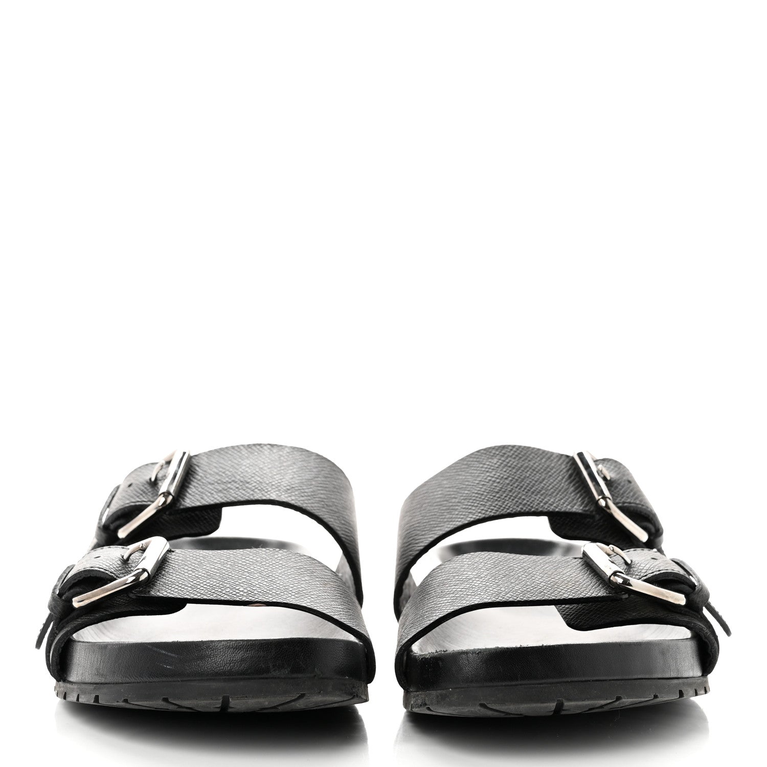Louis Vuitton Taiga Monogram Men Eastside Mule Sandals 7 Black 2 of 9