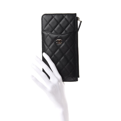 Chanel Caviar Quilted Classic Flat Wallet Pouch Black 2 of 8