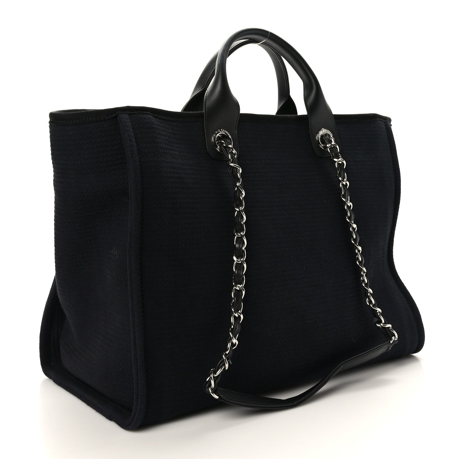 Chanel Mixed Fibers Medium Deauville Tote Black 4 of 12