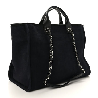 Chanel Mixed Fibers Medium Deauville Tote Black 4 of 12