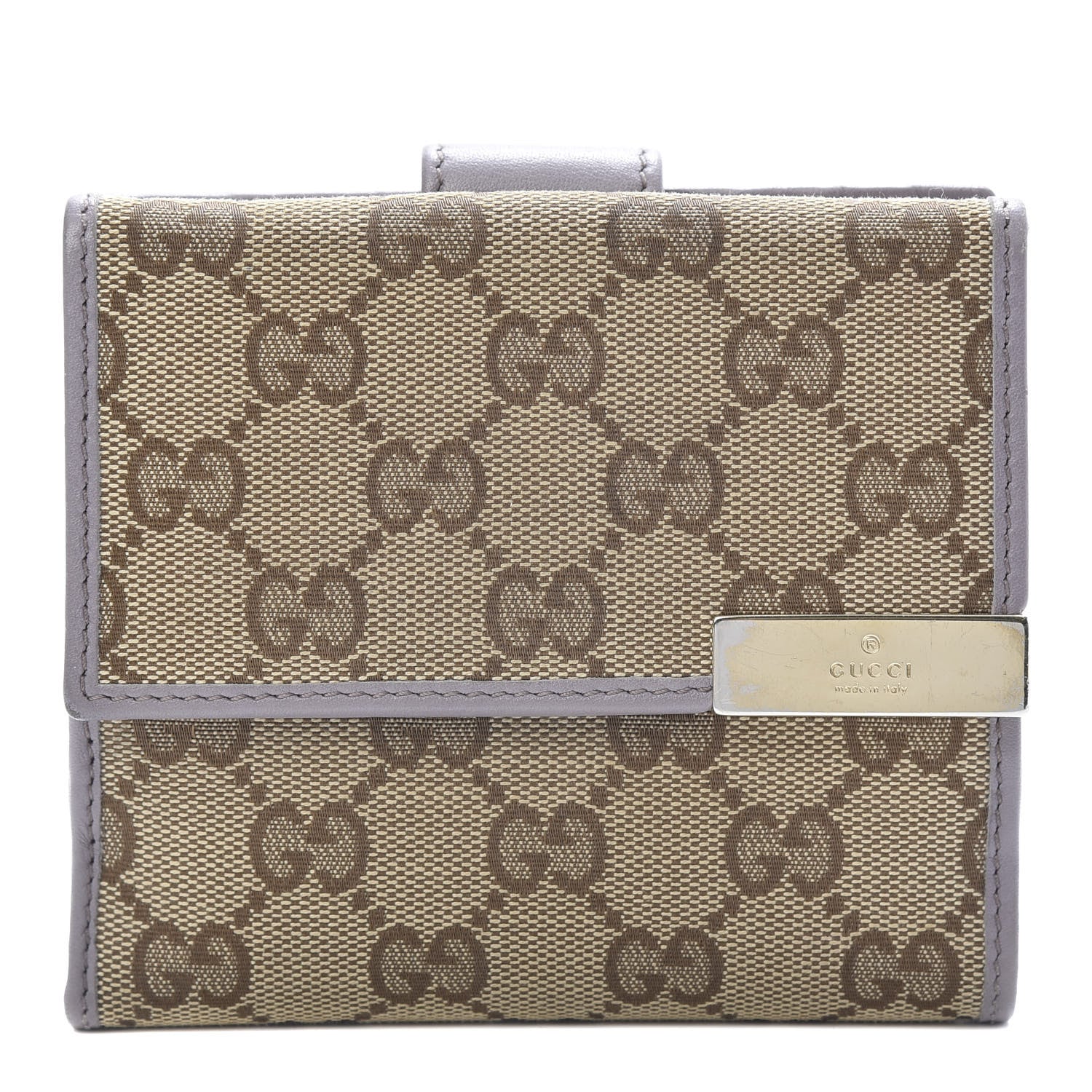 Gucci Monogram Dice French Flap Wallet Lavender 1 of 9