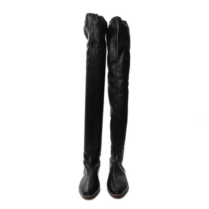Bottega Veneta Nappa Over The Knee Boots 37.5 Black 2 of 7