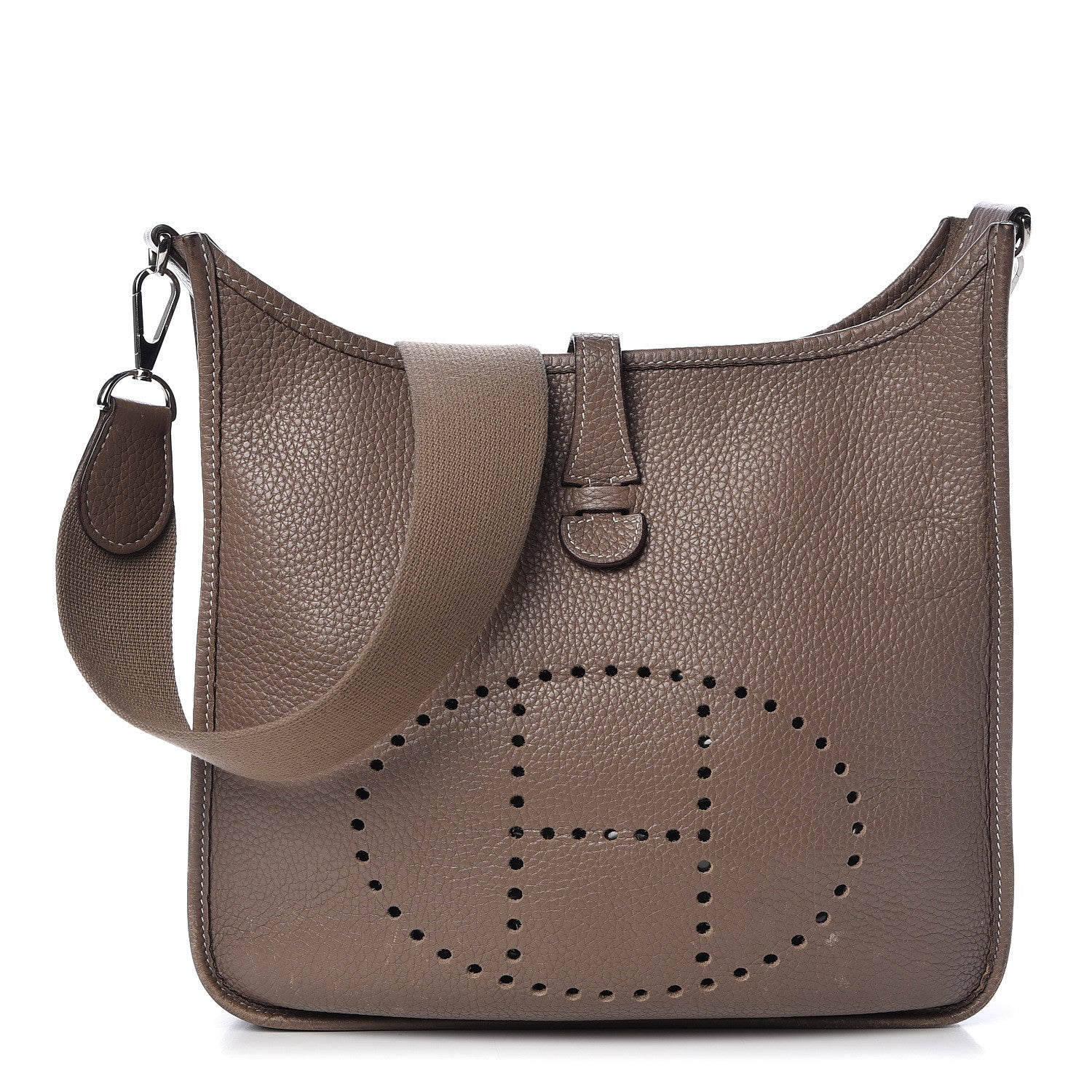 Hermes Taurillon Clemence Evelyne II PM Etoupe 1 of 12